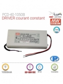 Driver 40W dimmable Meanwell PCD-40-1050B Triac