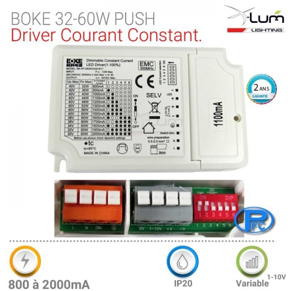Driver LED multi courant 0-10V Boke dalle LED