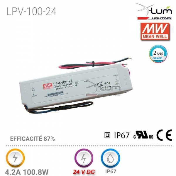 Distributeur Meanwell LPV-100-24