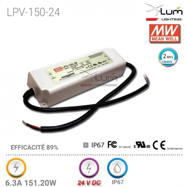 Fournisseur alimentation Meanwell LPV-150-24