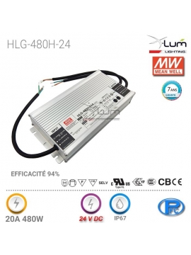 DISTRIBUTEUR Meanwell HLG-480H24 Mean Well