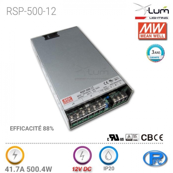 Distributeur Meanwell RSP-500-12