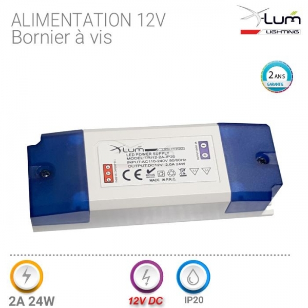 Alimentation 12V 24W 2A electronique