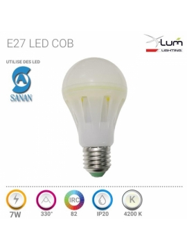 E27 COB LED 7W Neutre X-Lum-Lighting