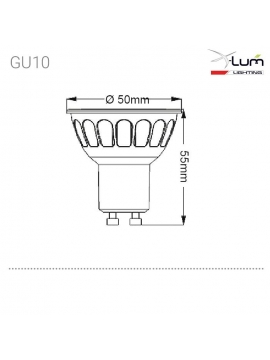 GU10 cob 5W NEUTRE 550lm X-Lum-Lighting