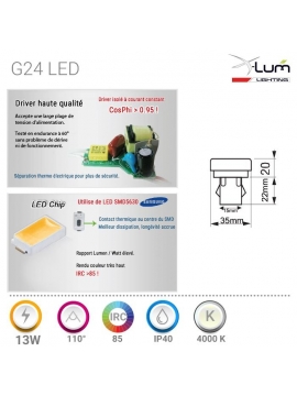 G24 LED Samsung Pro Distributeur X-Lum-Lighting