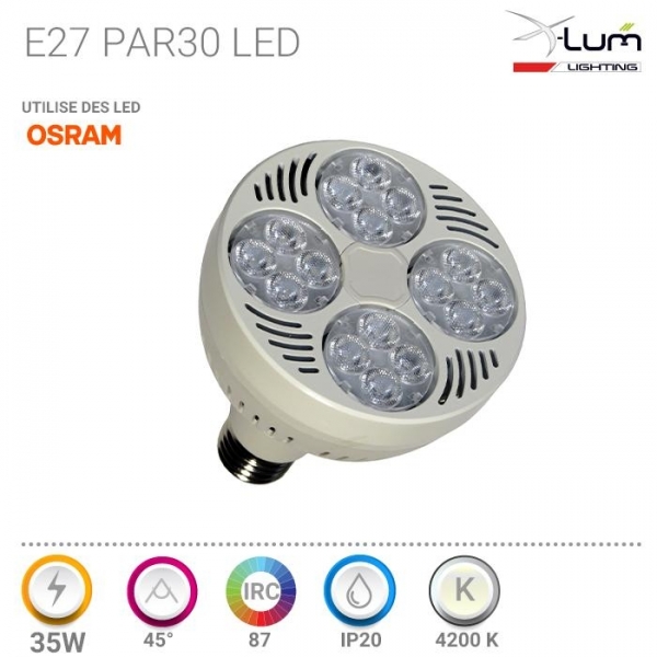 Ampoule E27 PAR30 Osram 35W 4200K