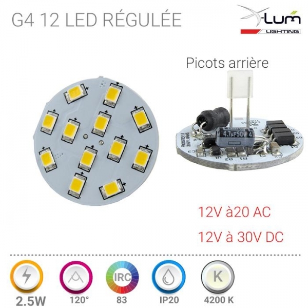 G4 LED neutre Pro 2.4W X-Lum-Lighting