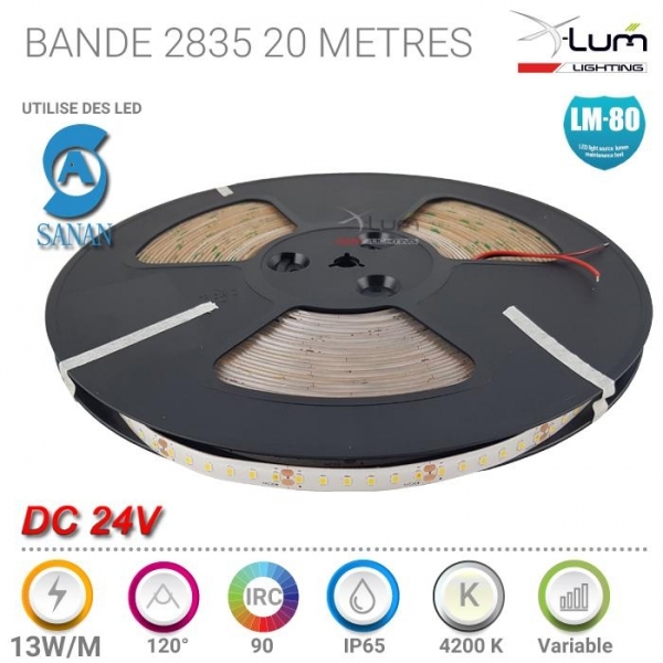 Bande LED 20 mètres neutre 24V Pro. Bande LED 20 mètres neutre 24V Pro.