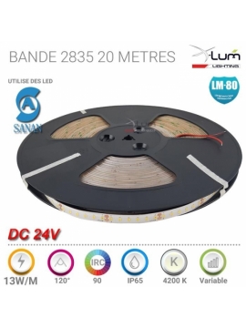 Bande LED 20 mètres neutre 24V Pro. Bande LED 20 mètres neutre 24V Pro.