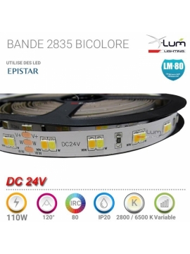 Bandeau LED Bicolore 110W chaud-Blanc