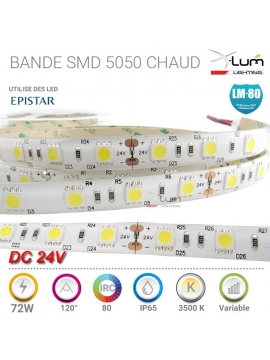 Bande LED 72W professionnelle Chaud 3200K