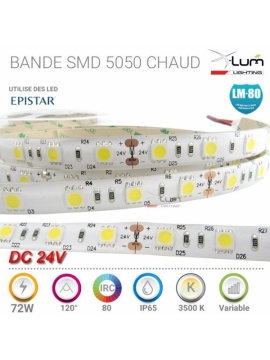 Bande LED 5050 Pro 3200K Chaud 3500K