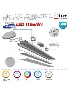 Luminaire 150W LED industrie X-Lum-Lighting