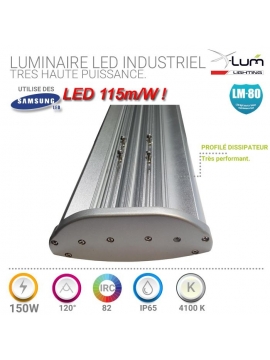 Luminaire LED 150W suspendu industriel