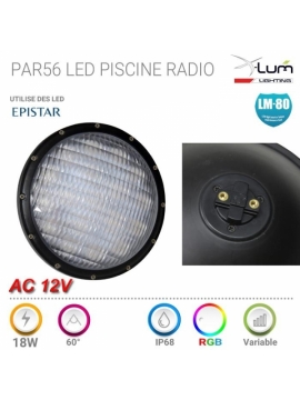 PAR56 piscine LED RGB radio