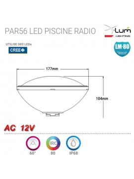 PAR56 piscine LED RGB radio