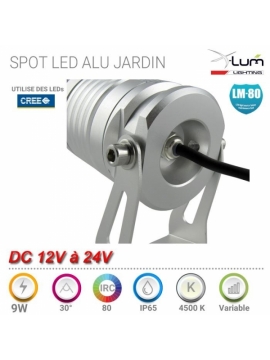 Spot LED pique jardin 9W neutre Pro 12 24v