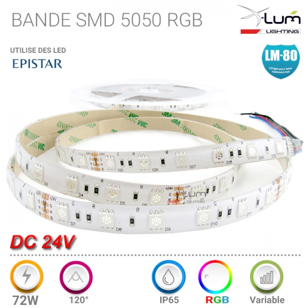 Bandeau LED 5050 72W RGB Pro X-Lum-Lighting