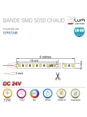 Bande LED X-lum-Lighting 5050 IP65 chaud