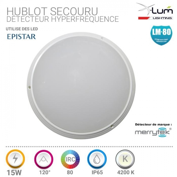 Hublot secouru LED détecteur pro lifud Hublot secouru LED détecteur pro lifud