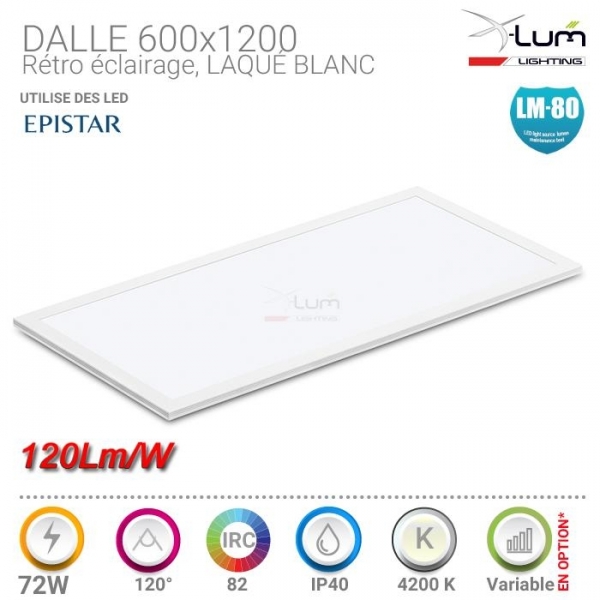 Dalle LED 60x120 - 6300 lumens - Achat