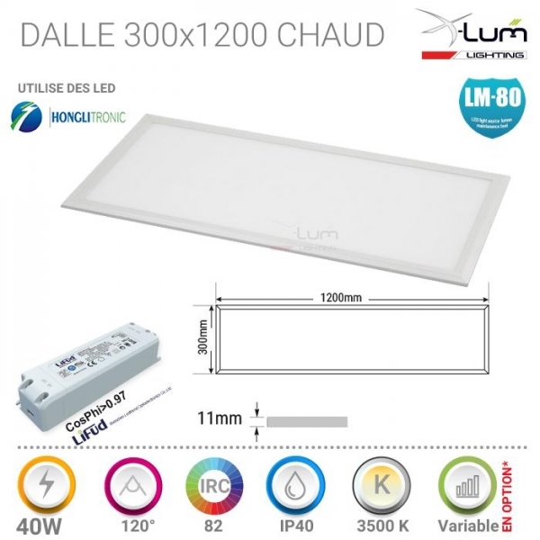 Panneau LED Pro 40W chaud X-Lum-lighting