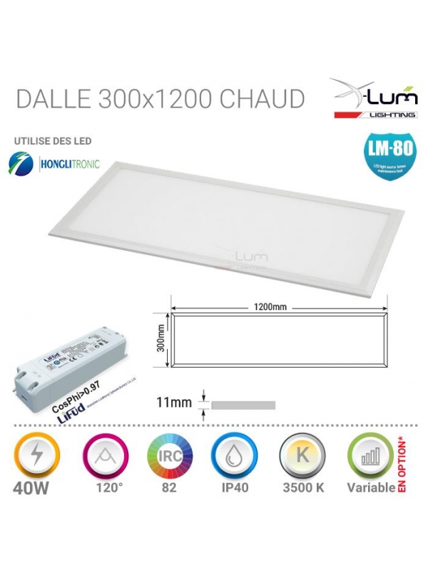 Panneau LED Pro 40W chaud X-Lum-lighting