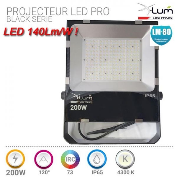 Projecteur 200W LED haute puissance Pro X-Lum-lighting