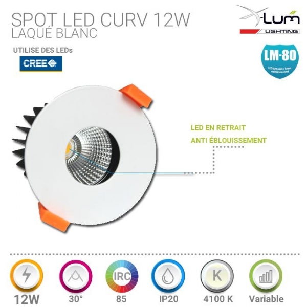Spot LED encastré UGR 10 Distributeur X-Lum-Lighting