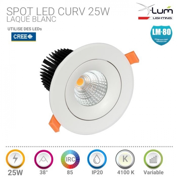 Spot LED encastré de plafond 25W Design X-Lum-lighting