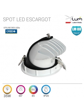 Spot LED escargot Pharmacie 5000K
