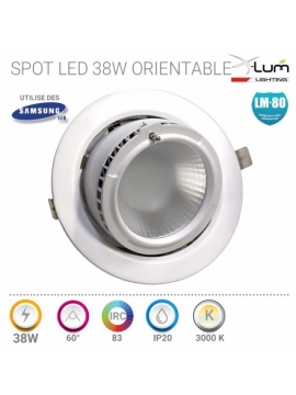 Spot LED magasin Escargot 38W