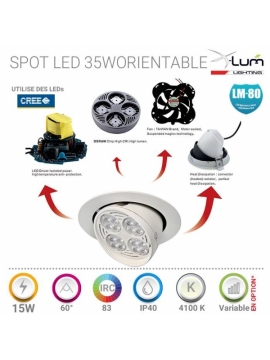 Spot LED encastré haut gamme 35W Spot LED encastré haut gamme 35W