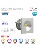 Mini spot LED 3W carré 12V