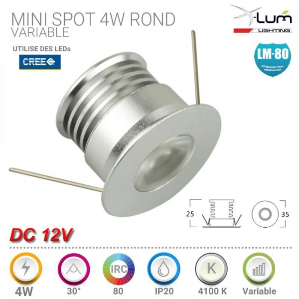 Mini Spot LED 4W rond X-Lum-lighting