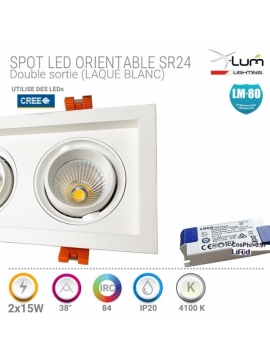 spot led double orientable 30W Magasin distributeur