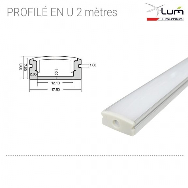 profilé LED 2 mètres Plat fournisseur Tarif pro