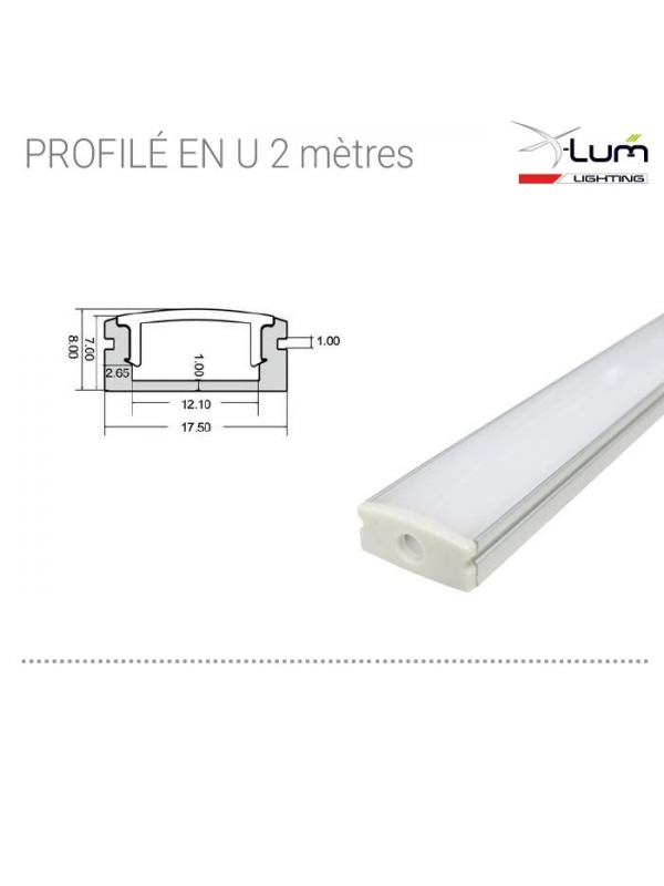 profilé LED 2 mètres Plat fournisseur Tarif pro