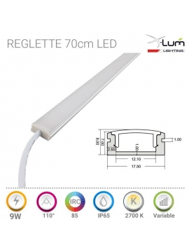 REGLETTE 19.2W CHAUD 3000K 100CM DC24V CRI80 LED CHIMEI 5630 Gar:2ans