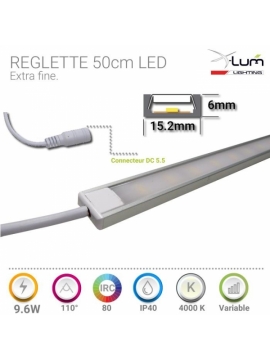 Réglette LED 9.6W 50cm neutre X-lum-Lighting