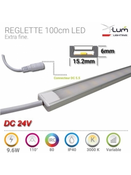 REGLETTE LED 70CM 2800K IP65 CRI90 120LMW 24V 9W gar:2ans