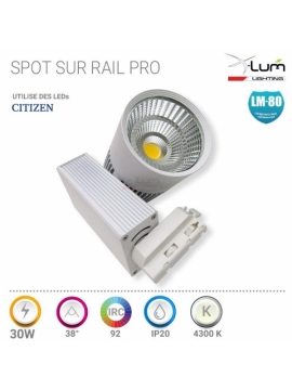 Spot LED sur Rail magasin fournisseur France X-Lum-Lighting