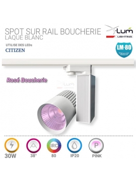 Spot LED boucherie rail 30W rosé X-Lum-lighting