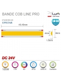Bandeau LED COB pro 24V 105W 10Mètres