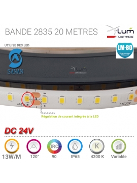 Bande LED 20 mètres neutre 24V Pro.