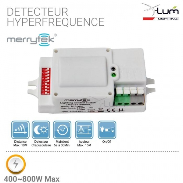 Détecteur hyperfréquence 400w Merrytek