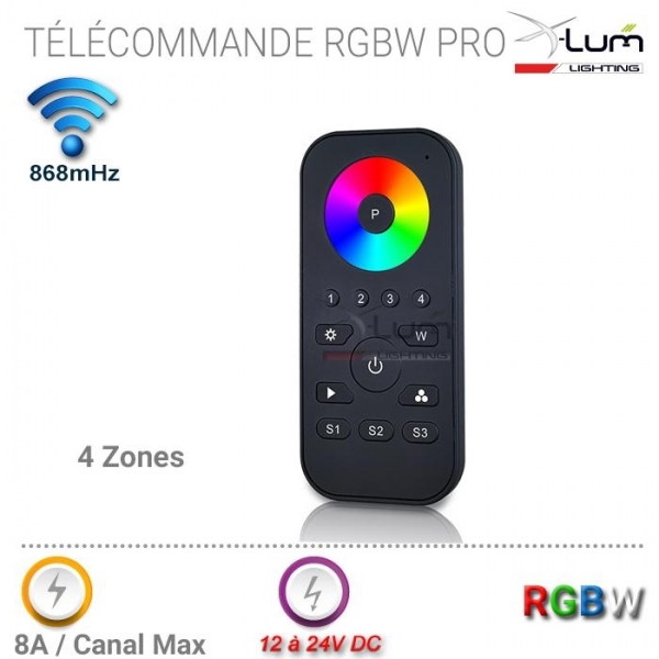 Télécommande tactile pro RGBW 868mHz