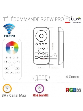 Télécommande tactile pro RGBW 868mHz