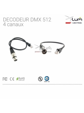 Lot 2 cables RJ45 vers XLR M-F pour decodeur DMX 512.